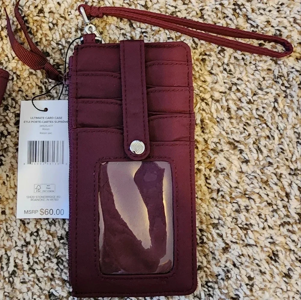 Vera Bradley RFID Turnlock Wallet & Ultimate Card Case in Performance Twill - Picture 5 of 16